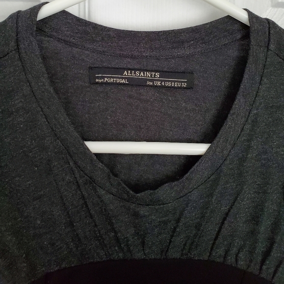 All Saints EUC Jersey T-Shirt Dress with Corset - Picture 5 of 7